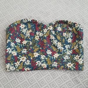 Sparkle & Fade Floral Snapback Crop Top